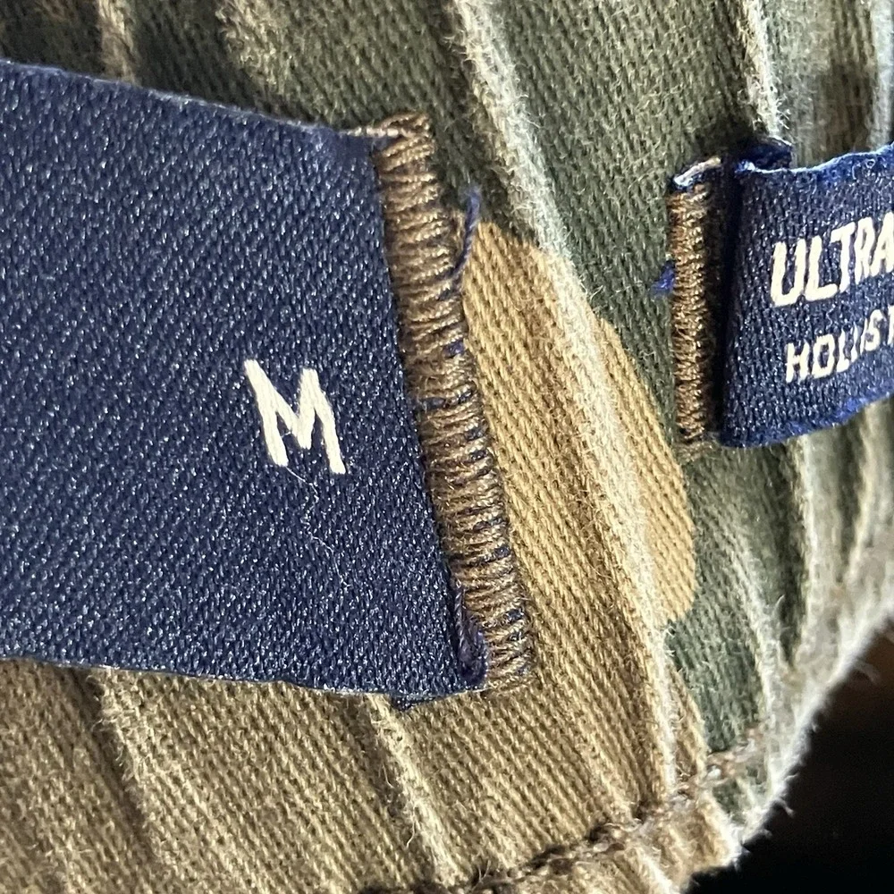 Hollister‎ Pants Womens Size M Green Camo Ultra High Rise Jogger Stretch